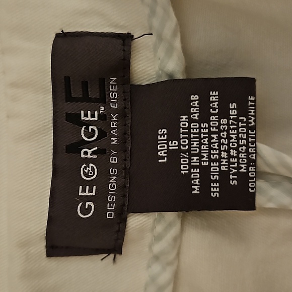 VTG GEORGE ME White Two Button Blazer Jacket Size 16 - Picture 8 of 10